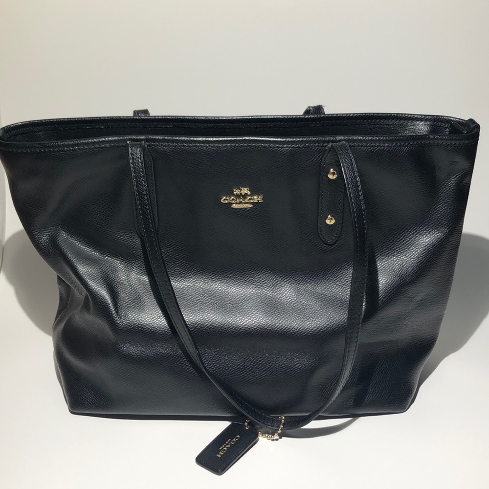 Black coach tote